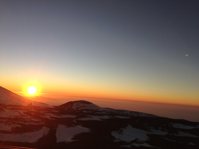 マウナケアから
の夕陽